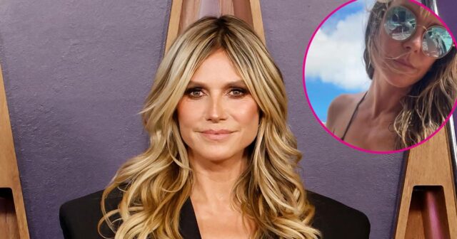 Heidi Klum fica de topless enquanto ela está em uma escapada do Caribe com o marido Tom Kaulitz
