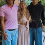 Heidi Klum foi unida pelos filhos Henry (à esquerda) e Johan (à direita) no domingo, quando aproveitou o melhor das temperaturas crescentes do verão em Los Angeles