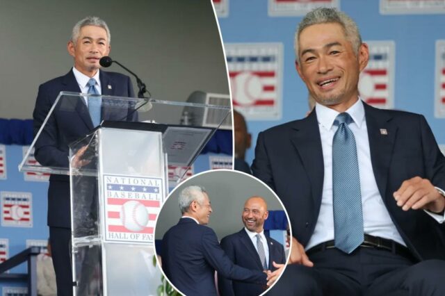 Ichiro Suzuki rouba um show com discurso espirituoso do Hall da Fama em inglês


