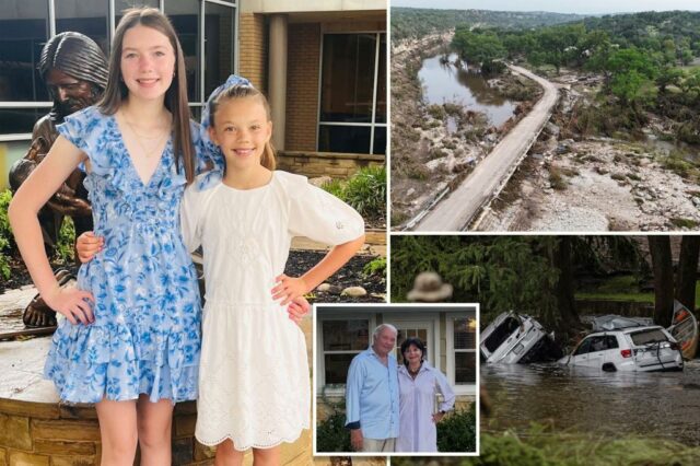 Irmãs mortas nas inundações do Texas encontradas por "mãos fechadas juntas" enquanto os avós estão faltando

