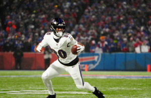 Isaiah provavelmente lesão: os gerentes de fantasia devem se preocupar com os corvos em 2025? March Madness Logo