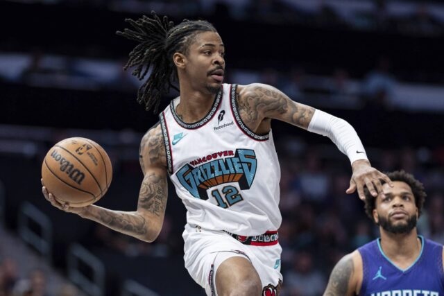 Ja Morant NBA Memphis Grizzlies Manila os assiste.