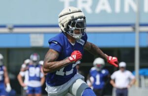Jalin Hyatt faz grandes mudanças na tentativa de salvar a carreira de Giants Jalin Hyatt, beneficiário do New York Giants, em um campo de treinamento.
