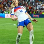 No momento em que vamos dizer aos nossos netos certamente quando Chloe Kelly (foto) do Arsenal (foto) subir para receber sua penalidade nas finais em 2025 euros