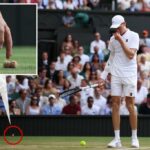 Jannik Sinner servido interrompido por Fan Cork Champagne: "Somente em Wimbledon"