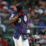 Jazz Chisholm Jr. Ele reage durante o Home Run Derby em 14 de julho de 2025.
