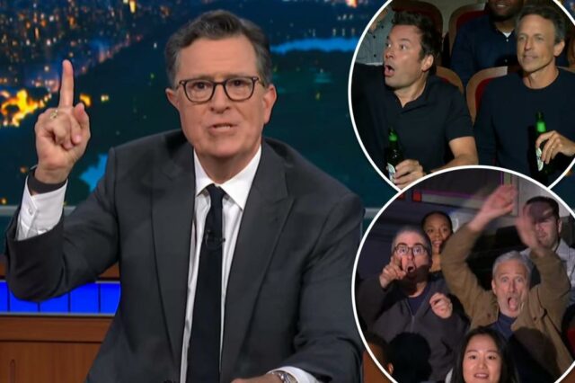 Jimmy Fallon, John Oliver, Jon Stewart, Seth Meyers e outras estrelas assumem o público "The Late Show" para apoiar Stephen Colbert após notícias sobre cancelamento

