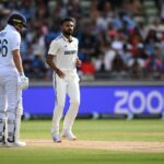 Joe Root foi a última pequena porta da Inglaterra no 4º dia do teste de Birmingham. (P/C: Getty)