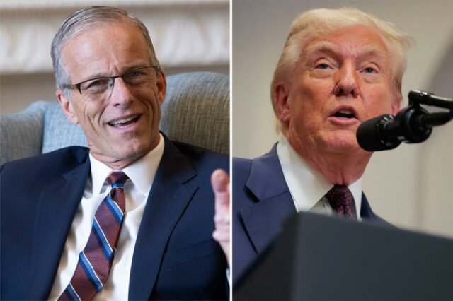 John Thune diz que as reuniões do intervalo estão "na mesa" quando a batalha pela confirmação de Trump

