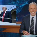 Jon Stewart Joke Trump fez o que alguém era inocente com Epstein, fez: 'fugiu do país' | Vídeo