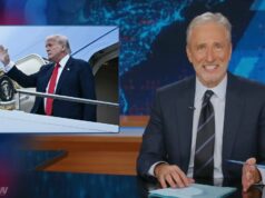 Jon Stewart renova contrato de ‘The Daily Show’ para apresentar semanalmente até 2026 Jon Stewart Joke Trump fez o que alguém era inocente com Epstein, fez: 'fugiu do país' | Vídeo