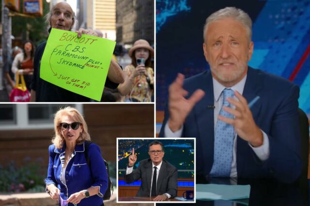 Jon Stewart Lágrimas Paramount CBS Paramount em conexão com o cancelamento de Stephen Colbert: "Liberação F - K UP"


