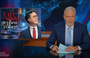 Jon Stewart canta o Evangelho “Young F … Young” para tornar o mais importante em Colbert cancelar | Vídeo Jogando