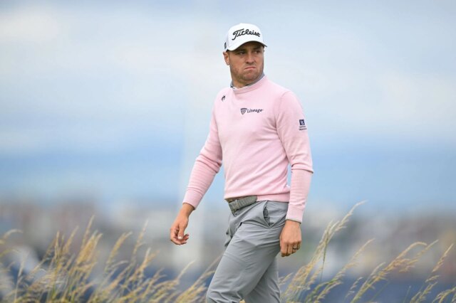 Justin Thomas 153. Na primeira rodada do Campeonato Open - Fonte: Getty