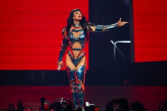 Katy Perry aparece na sexta -feira, 18 de julho de 2025, no Chase Center em San Francisco, Califórnia, no show (Jose Carlos Fajardo/Bay Area News Group)