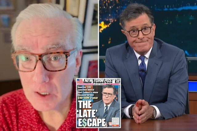 Keith Olbermann derrama água fria para as alegações de que Colbert foi libertado por razões políticas

