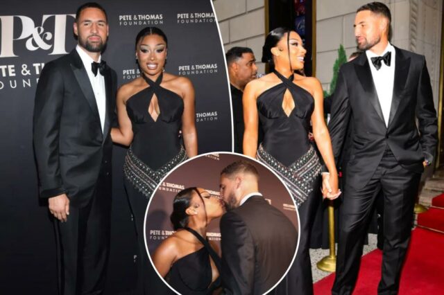 Klay Thompson e Megan thee Stallion estréia no tapete vermelho depois de revelar o relacionamento

