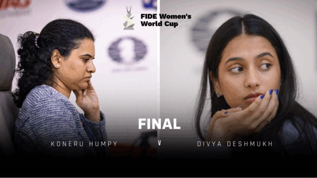 Koneru Humpy vs Divya Deshmukh Atualizações ao vivo, Fide Women's Chess na Copa do Mundo de 2025.

