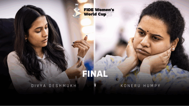 Koneru Humpy vs. Divya Deshmukh, fide Mulheres Hess Hess Horld Cup 2025 Final Atualizações ao vivo: Jogo 2 para começar às 16:45 IST

