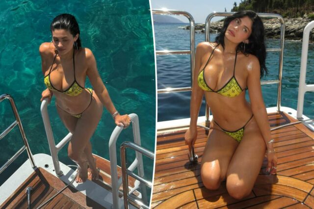 Kylie Jenner mergulha em biquíni Chanel vintage em férias sonhadoras

