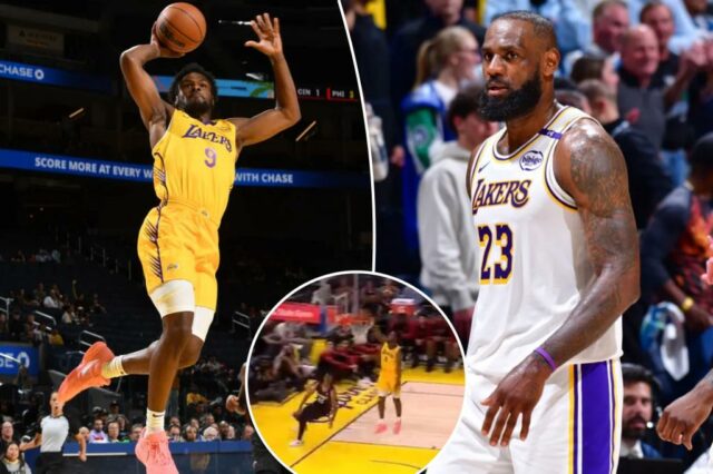 LeBron James precisa de apenas duas palavras para elevar o trovão de brony lakers dunk

