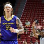 Liga de verão da NBA: o novato do Warrior não elaborado faz a exposição de filmagem no estilo Splash Bros. contra o Jazz