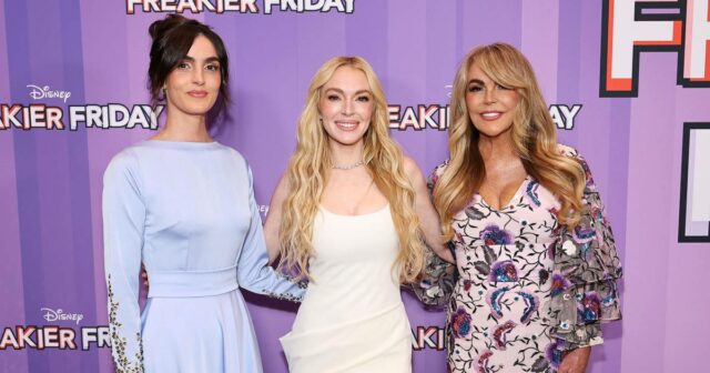 Lindsay Lohan torna uma questão familiar mais estranha na sexta -feira com a mãe Dina Lohan e a irmã Ali Lohan