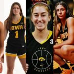Lucy Olsen, Taylor Stremlow, Callie Levin e Addie Deal Iowa A estrela Hannah Steelke engoliu os movimentos elegantes da FIBA ​​American. (Fotos via Instagram @Americipw)