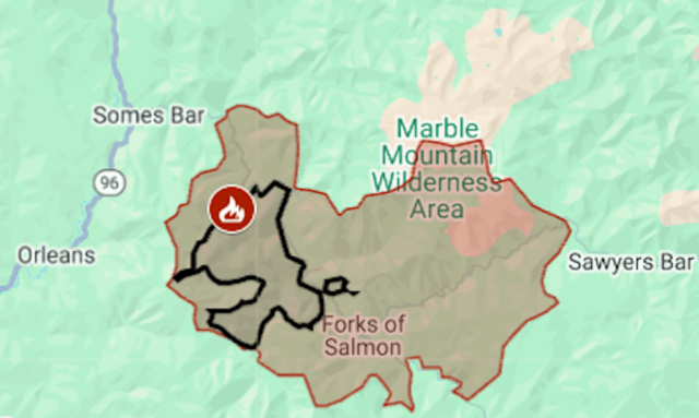 Mapa: Butler Fire atravessa o rio Salmon, mais evacuações ordenadas

