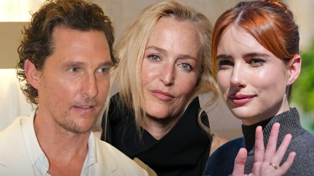 Matthew McConugin Emma Roberts e Gillian Anderson Getty 2