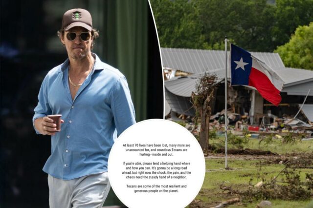 Matthew McConaughey fala sobre as inundações destrutivas que devastaram seu estado familiar do Texas: "Muito pela frente de nós"

