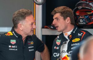 Max Verstappen, de acordo com Christian Horner’a Silverstone “deve estar no pódio” Max Verstappen (1) está no Grande Prêmio da F1 da Grã -Bretanha no circuito de Silverstone. Fonte: Getty
