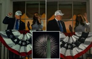 Melania realiza a dança característica do presidente Trump quando o primeiro par celebra o quarto julho na Casa Branca Melania realiza a dança característica do presidente Trump quando o primeiro par celebra o quarto julho na Casa Branca