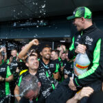 Mercedes F1 Brands Nico Hulkenberg Podio para a tomada