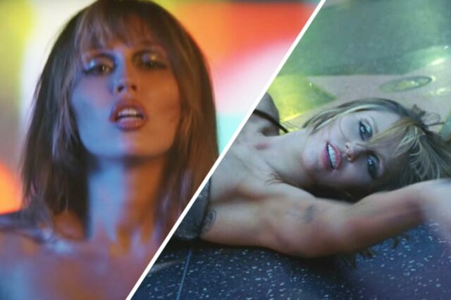 Miley Cyrus escreve com a estrela de Hollywood de Arnold Schwarzenegger no filme "Walk of Fame", 10 anos depois de jogar com seu filho Patrick Schwarzenegger

