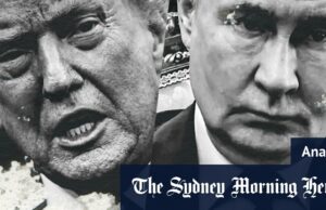 “Narcisista 5 de novo ‘: a última ameaça de Trump de Putin com fora do Oomph Um homem ucraniano parecia dano aos quartos após o ataque aéreo russo em Kyiv este mês.