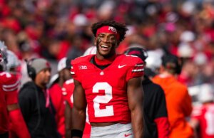 Notas internas sobre o estado de Ohio de Ryan Day: Notas de rascunho para os melhores potenciais potenciais ft. Caleb Downs, Carnell Tate e muito mais March Madness Logo