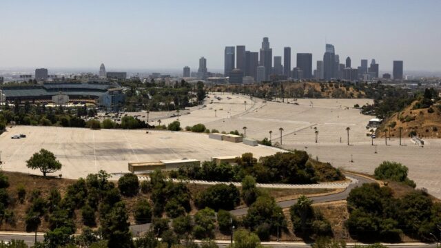 Downtown Los Angeles visto do Dodgers Stadium