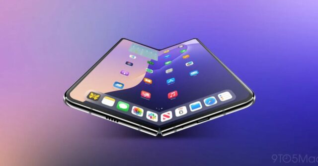 A dobra do iPhone terá o ID mexer na tela - Leutor | Mockup 9to5mac