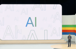 Google retira Gemma do AI Studio depois que o senador Blackburn acusa modelo de difamação Sundar Pichai onstage at Google IO