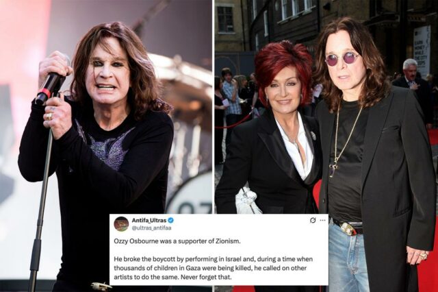 Ozzy Osbourne se apresenta no show.