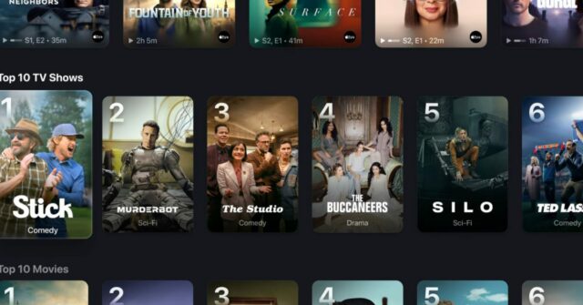 App Apple TV no TVOS 26