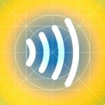 Símbolo NFC acima de uma bandeira brasileira estilizada