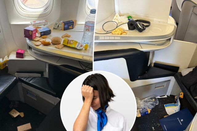 O capitão Air France atinge um folheto de classe executiva "sem vergonha" por ser um desleixado


