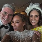 Dave Hughes revelou o que realmente aconteceu no casamento com as estrelas de Mel B. (Imagem de Dave à esquerda, com Mel B, Center e esposa Holly, direita)