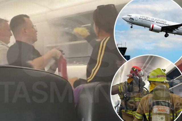 O fogo sai no ar e enche a cabine com fumaça durante o voo da Virgin Australia

