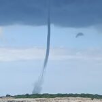 A região costeira de Istria da Croácia ontem foi formada por vários tornados