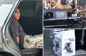 O líder oposto La Riot filmou, distribuindo o equipamento aos manifestantes acusados na empresa pelo estado O líder oposto La Riot filmou, distribuindo o equipamento aos manifestantes acusados na empresa pelo estado