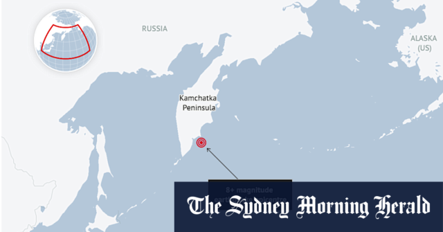 "O mais forte em décadas: 8.7 Terremoto na Rússia Sparks 4m-tsunami avisos

