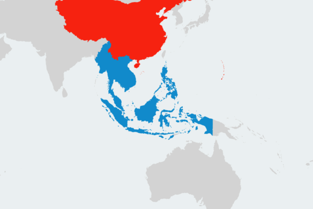 O mapa mostra "Zecile exército livre da Rússia" da Rússia e da China

